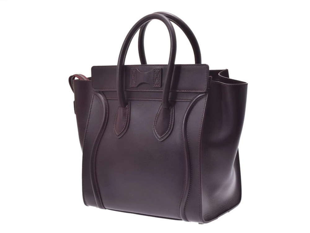 Celine Shopper Luggage Bordeaux Purple Calfskin Purple